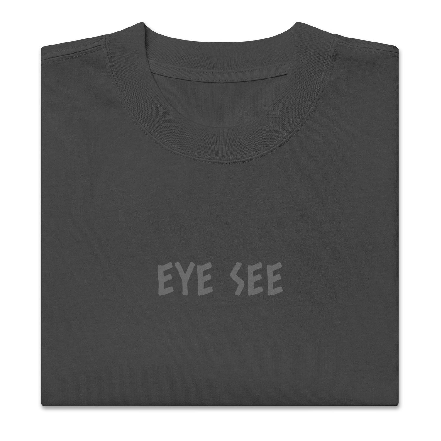 Eye See Metatron Oversized faded t-shirt